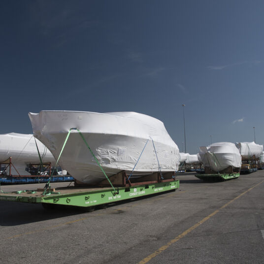 Ocean transportation of boats and yachts