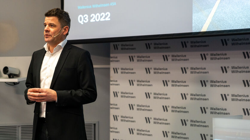 CEO Lasse Kristoffersen opening the Q3 presentation CEO Lasse Kristoffersen opening the Q3 presentation