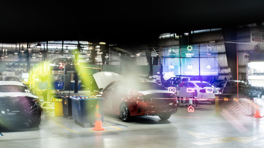 Viewing a VPC through a mixed reality HoloLens headset