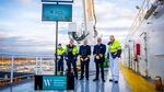 On the top deck during the virtual ceremony