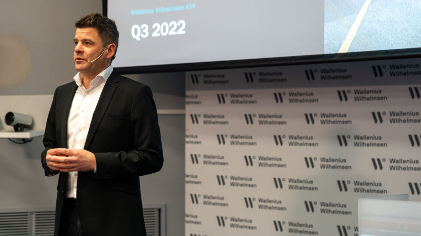 CEO Lasse Kristoffersen opening the Q3 presentation CEO Lasse Kristoffersen opening the Q3 presentation
